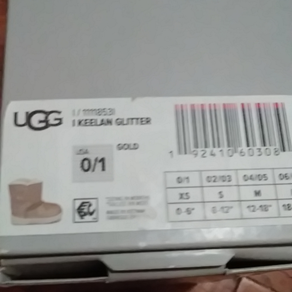 UGG Infant Keelan Glitter Boots NIB - Picture 4 of 4